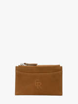 Porte-cartes Cuir Etrier Marron cavalier nubuck ECAN094M