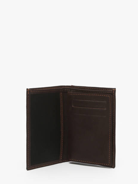 Compact Leather Wallet Oil Etrier Brown oil EOIL027 other view 1
