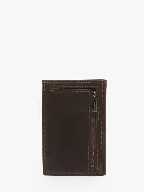 Compact Leather Wallet Oil Etrier Brown oil EOIL027 other view 3